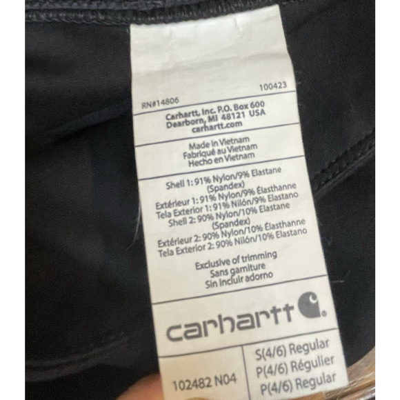 Carhartt Leggings Womens Small Black Force Utility Workwear Abrasion Resistant - Picture 7 of 12